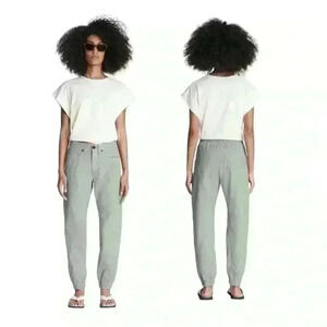 rag & bone Engineered Jogger Green Button Fly Pants Size 25